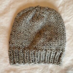 Woolen Thick Handknit Beanie Grey